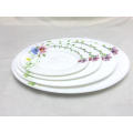 High Quality Opal Glass Dinner Sets Flat Plate Oval Plate